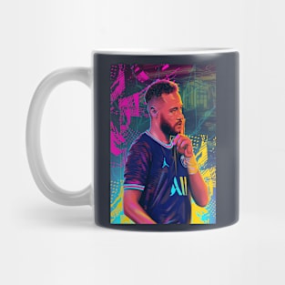 Neymar Jr Retrowave Mug